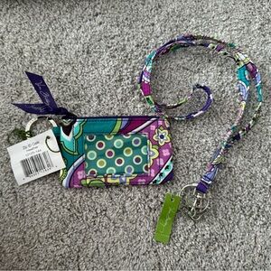 Vera Bradley Zip ID Case and Lanyard (Heather)